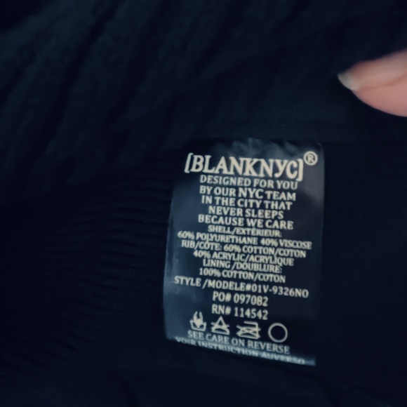 BlankNYC Vegan Leather Jacket with Knit Drape, size M, perfect condition - Picture 14 of 14